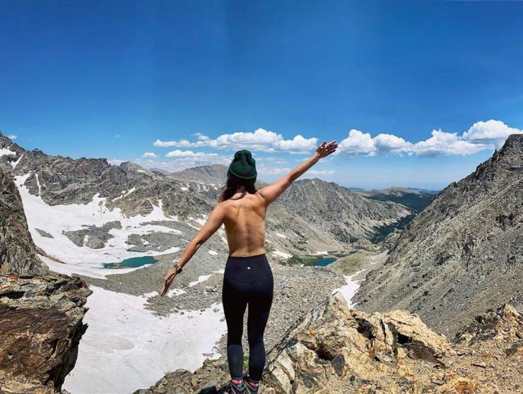 Girls Posing Topless In Front Of Beautiful Landscapes