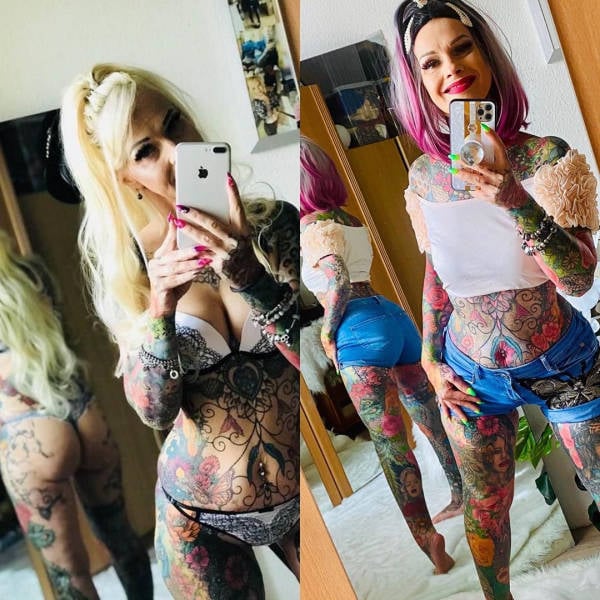 German Grandma Covers Her Body In Bright Tattoos