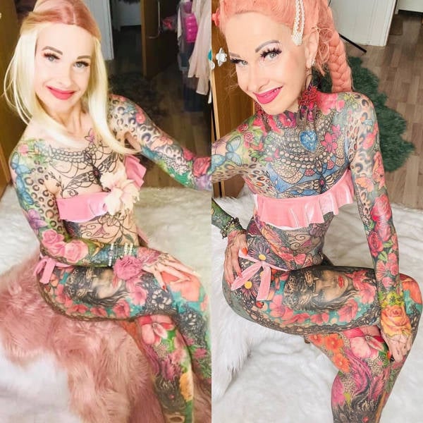 German Grandma Covers Her Body In Bright Tattoos