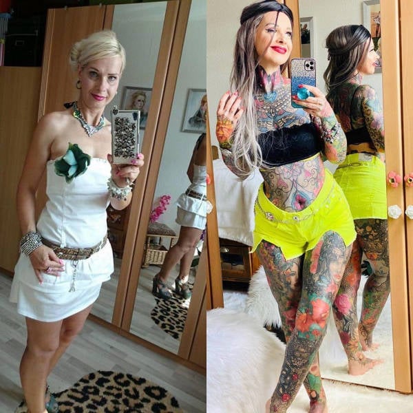 German Grandma Covers Her Body In Bright Tattoos