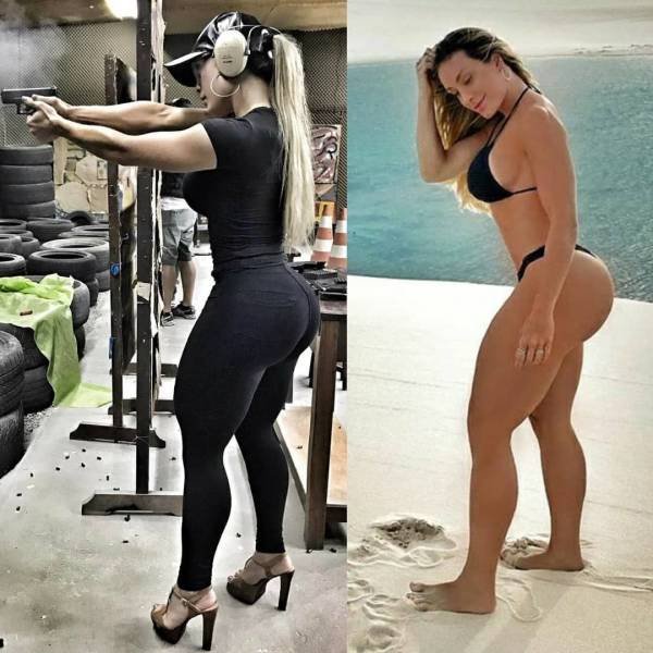 Beauties With And Without Their Uniform