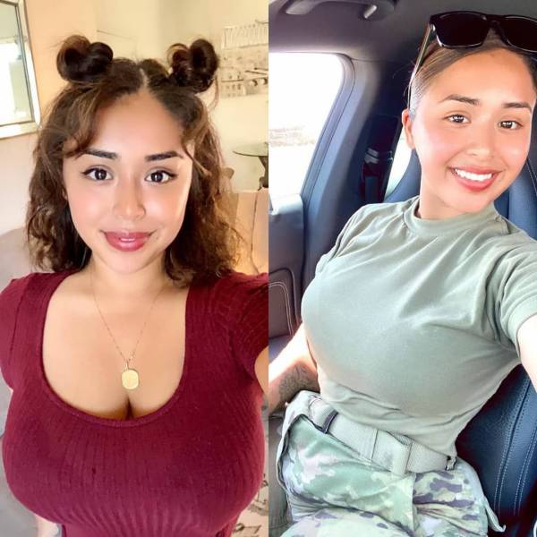 Beauties With And Without Their Uniform