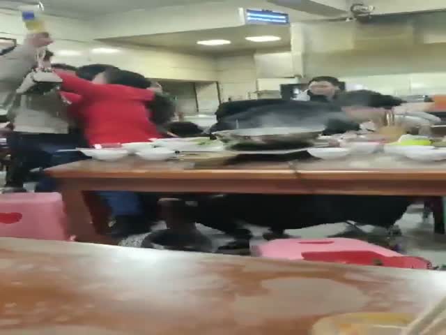 Calm Dinner At A Chinese Restaurant