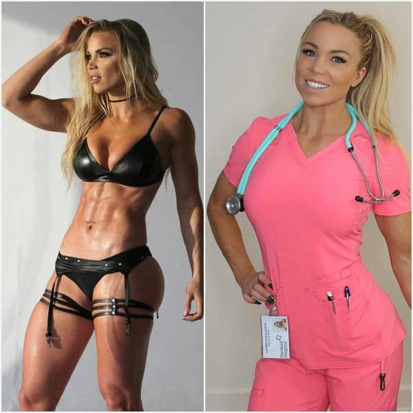 Girls With And Without Their Uniforms