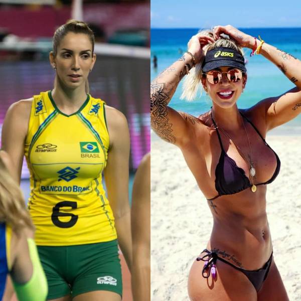 Girls With And Without Their Uniforms