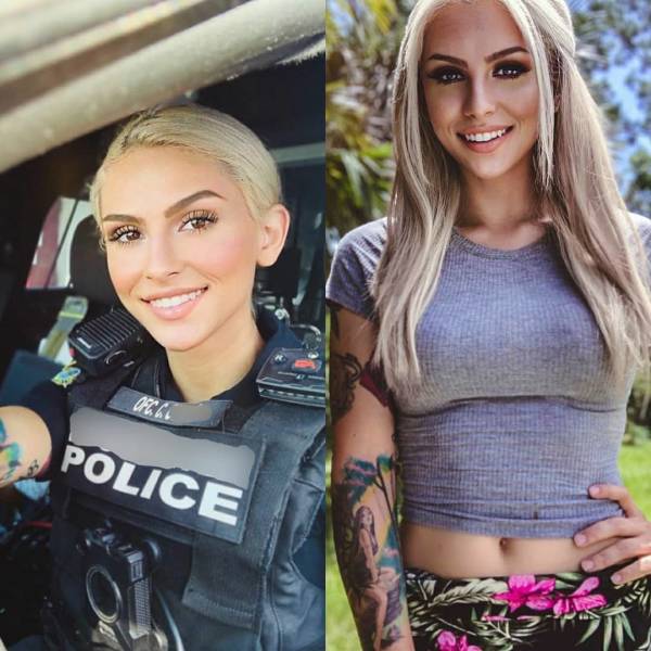 Girls With And Without Their Uniforms