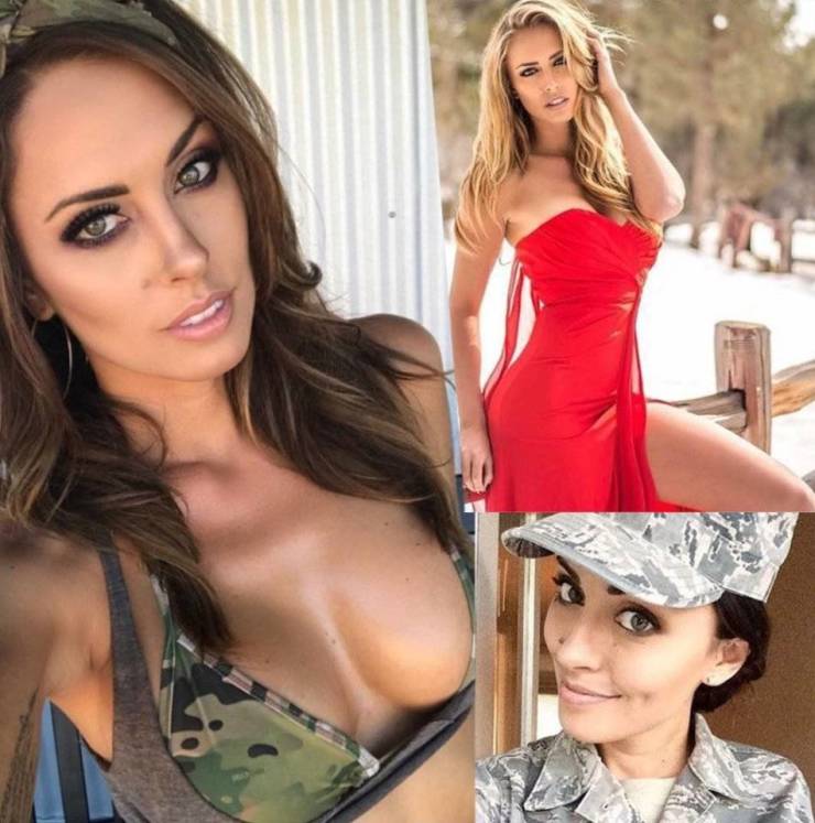 Girls With And Without Their Uniforms