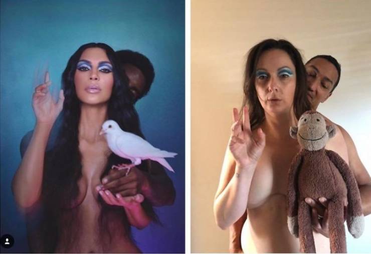 Woman Recreates Celebrity Photos In Funny Ways