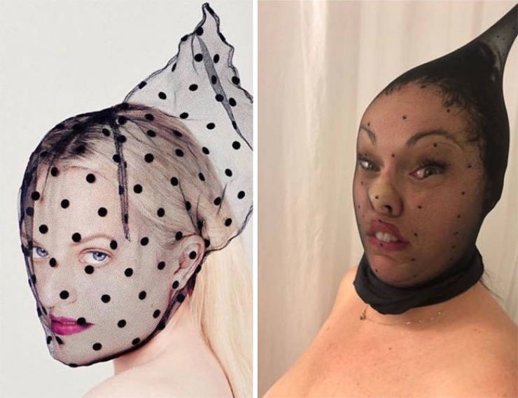 Woman Recreates Celebrity Photos In Funny Ways
