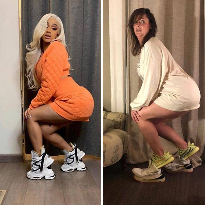 Woman Recreates Celebrity Photos In Funny Ways