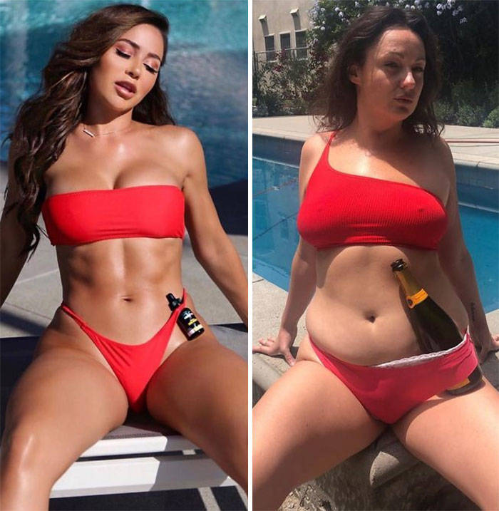 Woman Recreates Celebrity Photos In Funny Ways