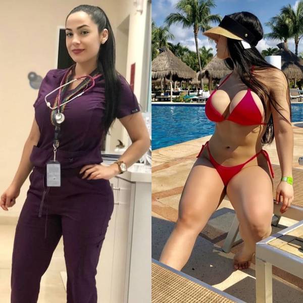 Hot Girls With And Without Their Uniforms