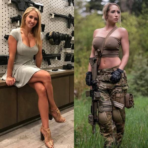 Sexy Girls With And Without Their Uniforms