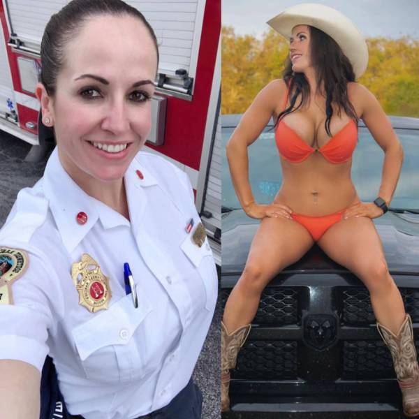 Fit Girls With And Without Their Uniforms