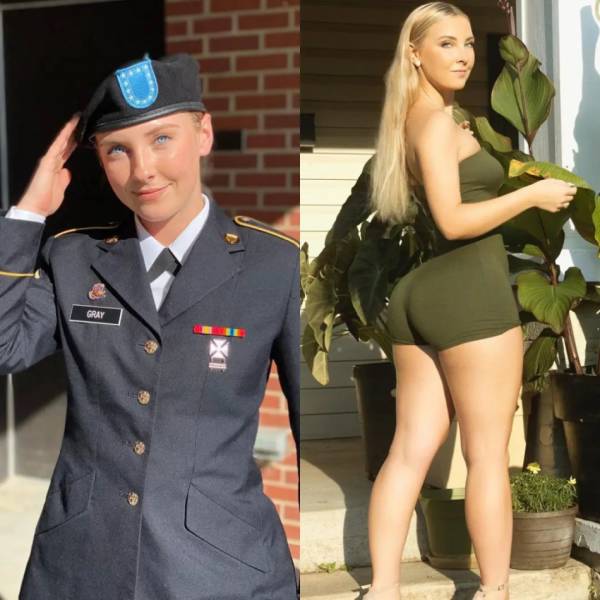 Fit Girls With And Without Their Uniforms