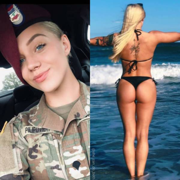 Fit Girls With And Without Their Uniforms
