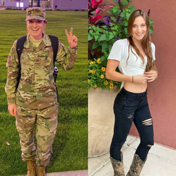 Fit Girls With And Without Their Uniforms
