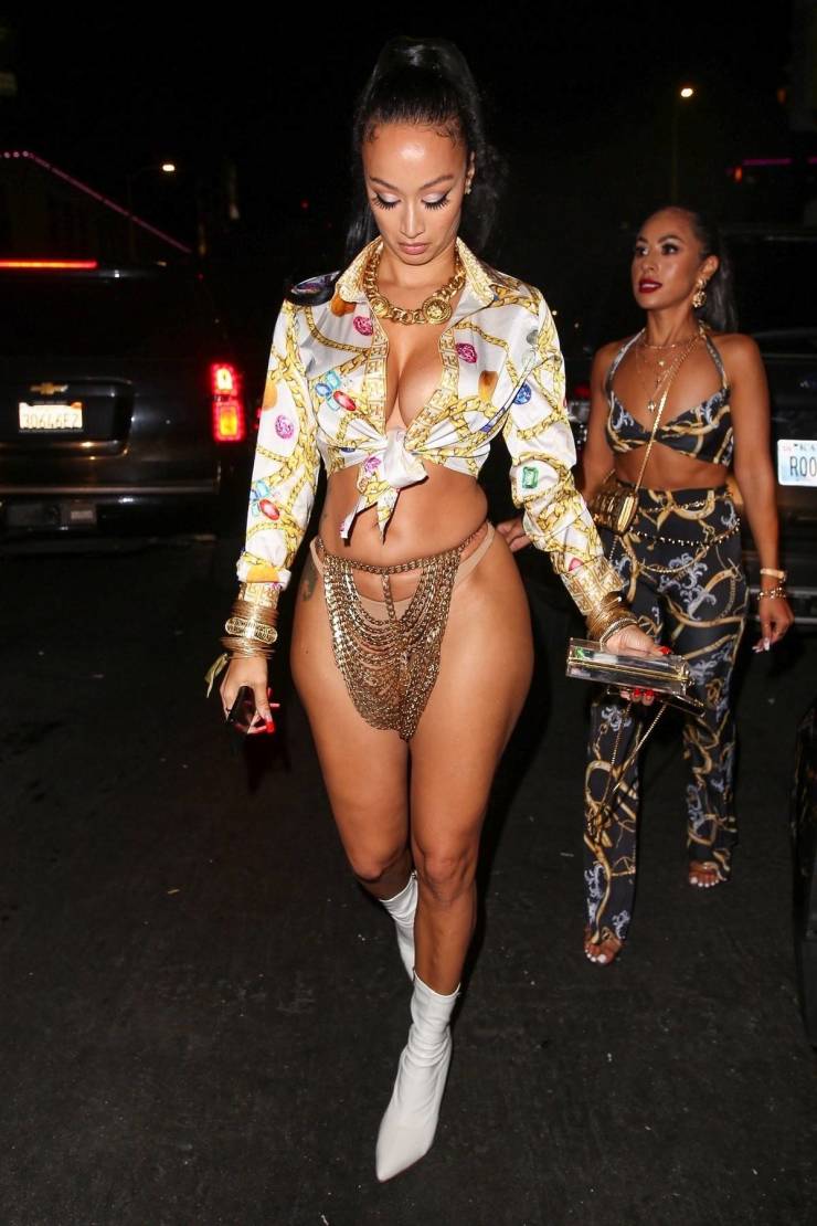 Draya Michele Wearing An Extravagant Outfit