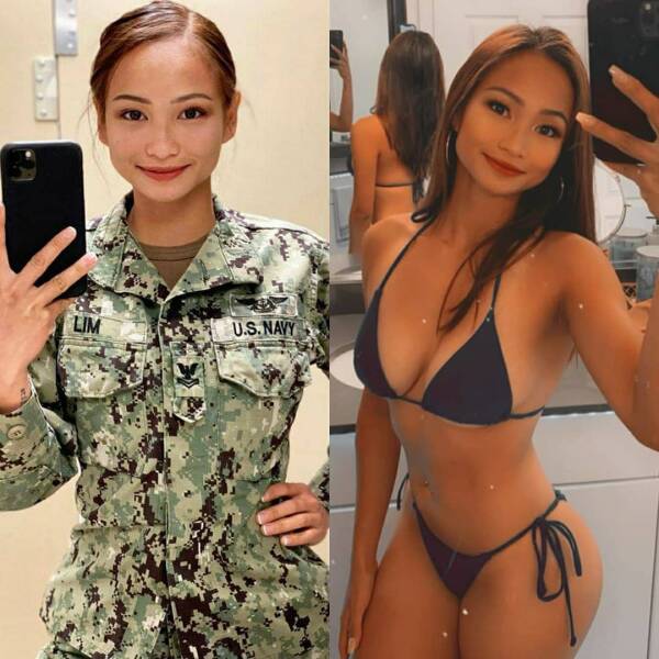 Sexy Girls With And Without Their Uniforms