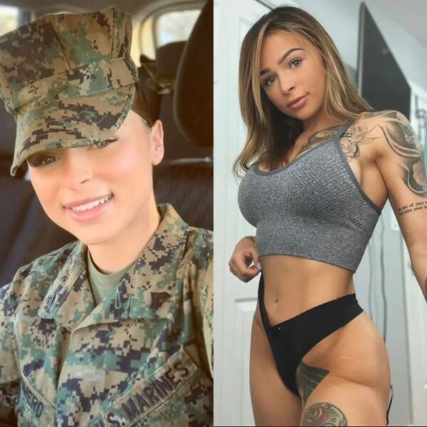 Hot Girls With And Without Their Uniforms
