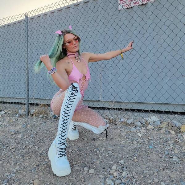 Music Festival Girls Having Fun