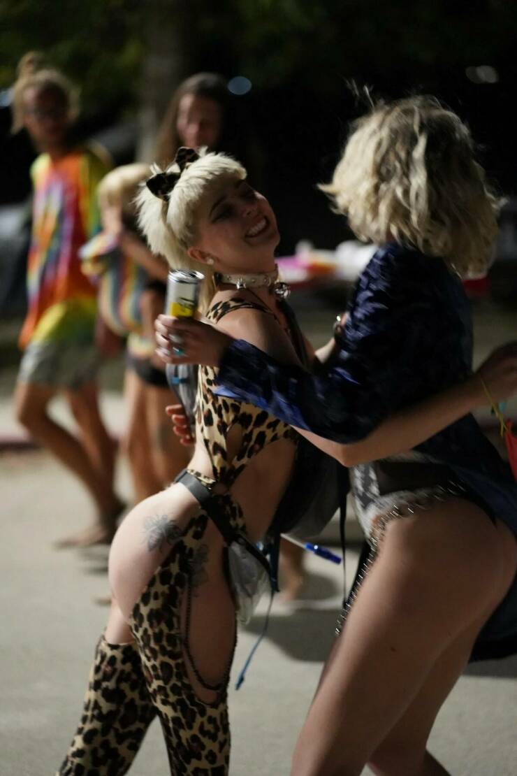 Music Festival Girls Having Fun