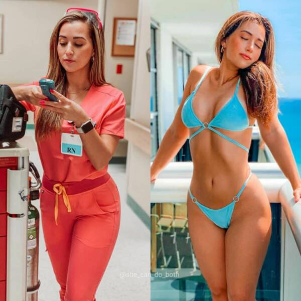 Sexy Girls With And Without Their Uniforms