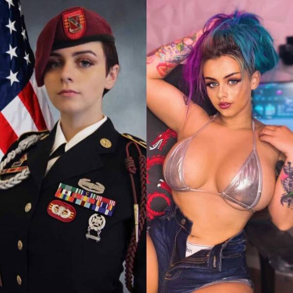 Sexy Girls With And Without Their Uniforms