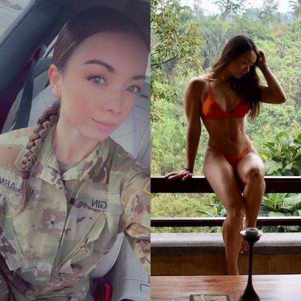 Military Girls With And Without Their Uniforms