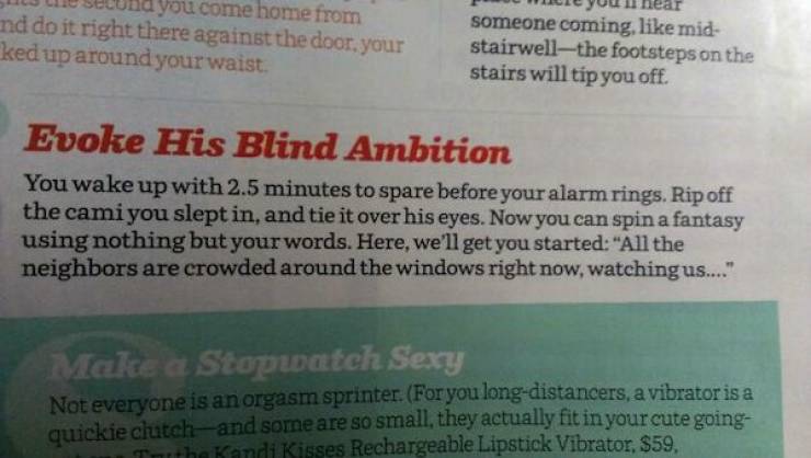 Unveiling The Most Ridiculous "Sex Advice" By Cosmopolitan