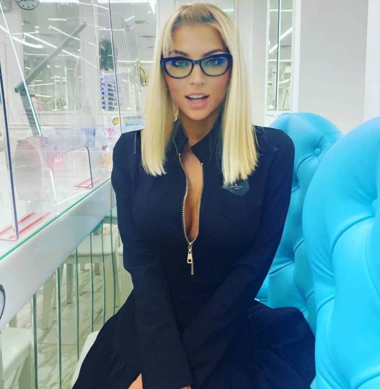 Pretty Eyes Behind Cute Glasses