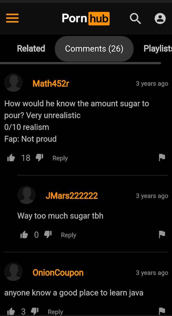 PornHub’s Comments Are Always Wild!