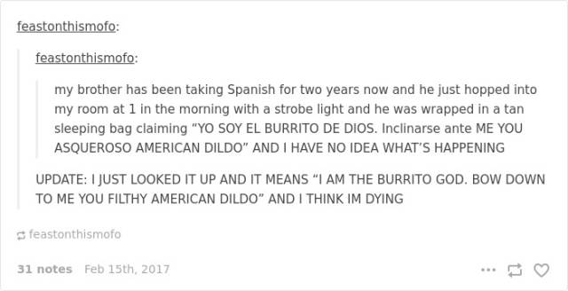 Wow, Español Is A Hard Lengua To Hablar
