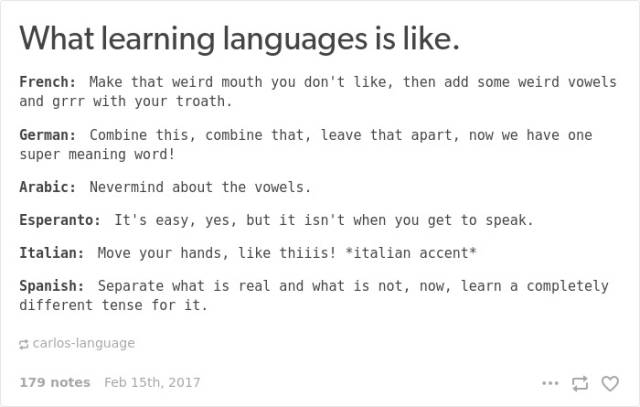 Wow, Español Is A Hard Lengua To Hablar