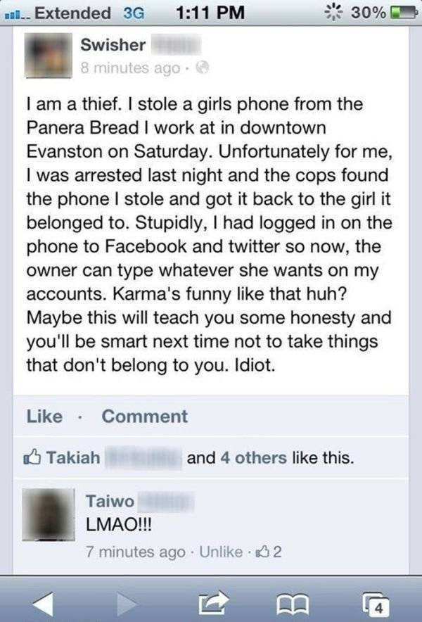 Gotta Love That Instant Karma