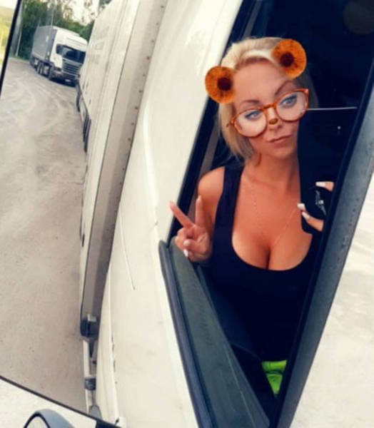 Isn’t She An Adorable Truck Driver?