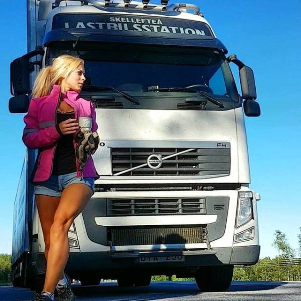 Isn’t She An Adorable Truck Driver?