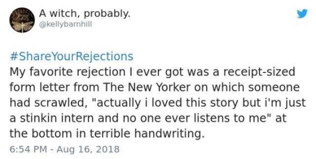 In Showbiz You Get Rejected Pretty Often