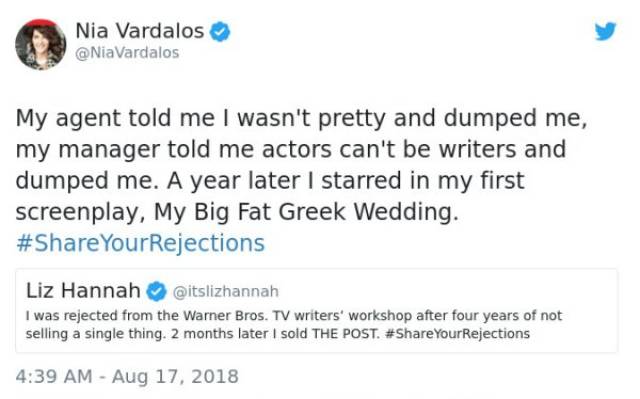 In Showbiz You Get Rejected Pretty Often