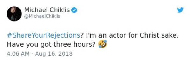 In Showbiz You Get Rejected Pretty Often