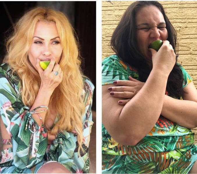 Brazilian Woman Hilariously Recreates “Stylish” Photos