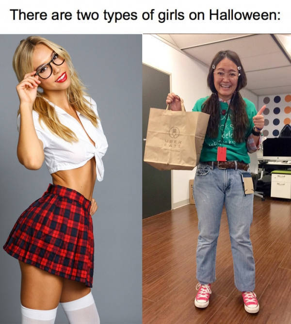 Different Girls – Different Halloween Costumes