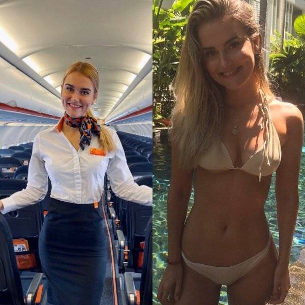 Fly Away With These Hot Flight Attendants