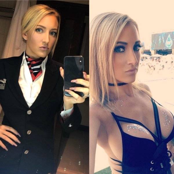 Fly Away With These Hot Flight Attendants
