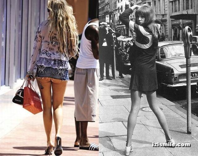 Mini-skirts from the 70's vs modern era (22 pics)