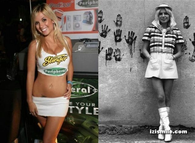 Mini-skirts from the 70's vs modern era (22 pics)