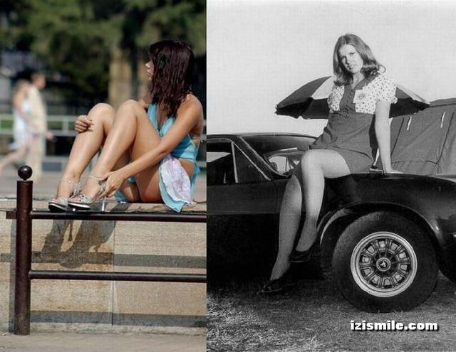 Mini-skirts from the 70's vs modern era (22 pics)