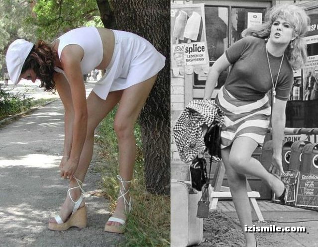 Mini-skirts from the 70's vs modern era (22 pics)