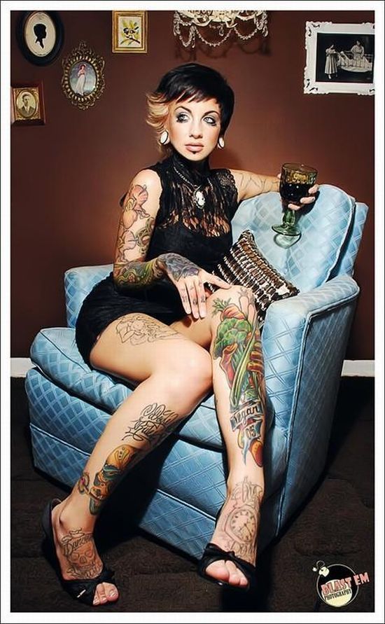 Compilation of Girls with Tattoos. Part 2 (33 pics)