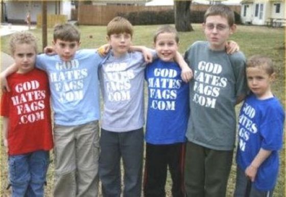 Hateful Signs from the Kids of Westboro Baptist Church